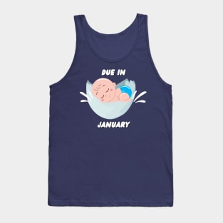 Due in January Mom to Be Gift Tank Top